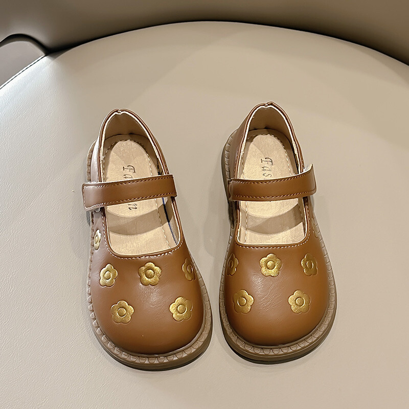 Tüdrukute nahast kingad Tikandid Lilled Printsess Armasad Lapsed Rahvuslikus stiilis Korterid Laste Lame Pehme Kleit Kinga Pehme