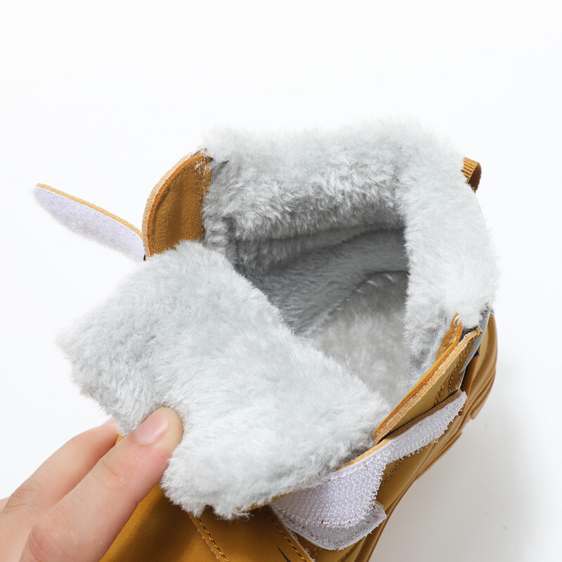 YISHEN Lumesaapad Lastele Talvised Kõrged, soojad plüüssaapad Lapsed Õues Seemisnahast Moesuund Tüdrukud Poisid Jalatsid Pudelid Väikelastele