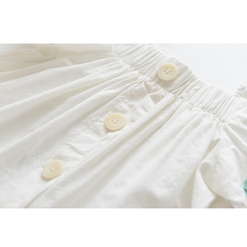 LOVE DD&MM Tüdrukute särgid Suvine Uus Lasteriided Armsad Lilled Väikeste Kaladega Retrotikandid Õla beebi lühikeste varrukatega särk