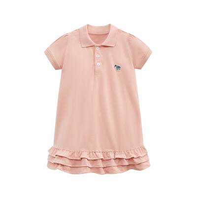 Little Maven 2024 suvekleit vabaaja puuvillased riided, roosa vikerkaarekujuline ilus printsesskleit 2-7-aastastele tüdrukutele