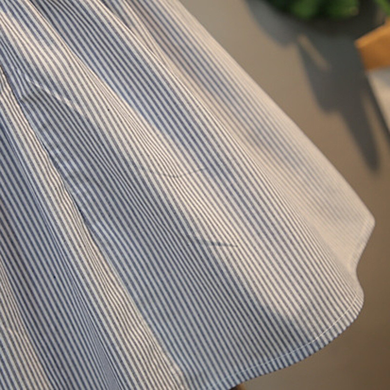 2020, noua rochie de vară pentru fete, cu mânecă zburătoare, cu rever cu dungi, rochie de prințesă de petrecere cu flori, haine pentru copii și fete