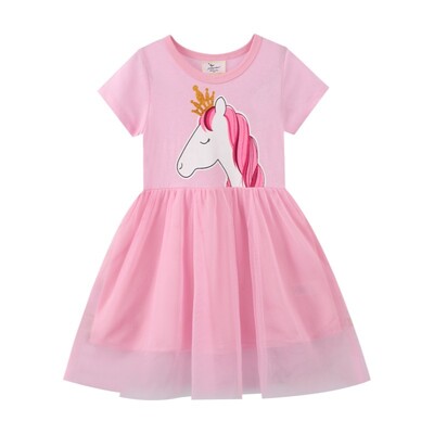 Jumping Meters 2-8T Bajkovite ljetne haljine za djevojčice kratkih rukava Dječji kostim slatke tutu rođendanske haljine