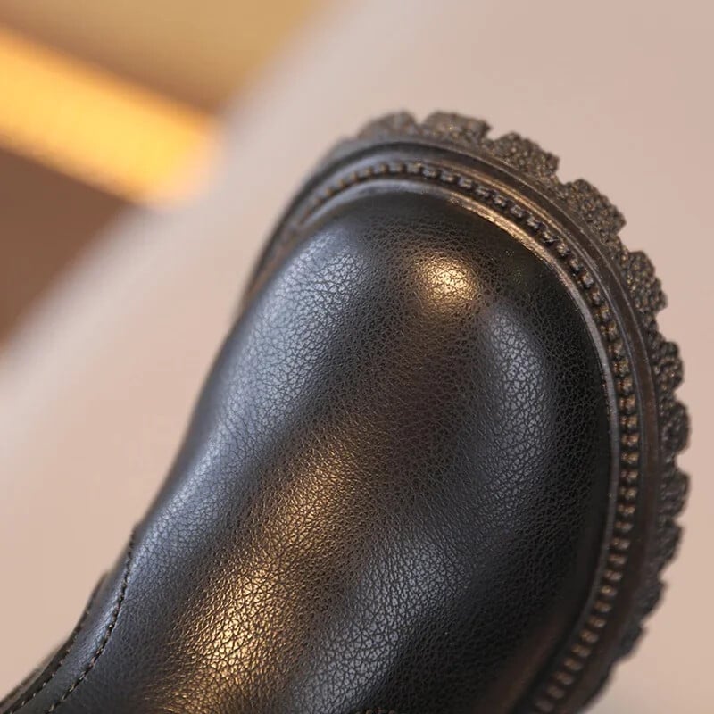 Rudens žiema kūdikių trumpi batai vaikams Super šilti batai berniukams PU odiniai batai vaikams Madingi batai mažiems vaikams Vaikiški sniego batai