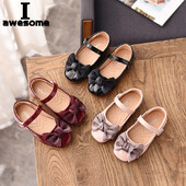 Lastejalatsid Printsessikingad Punased Roosad Mustad Sandaalid Laste Nahast Peokleit Lame kass Tüdrukute Sandaalid Beebidele vabaaja tossud