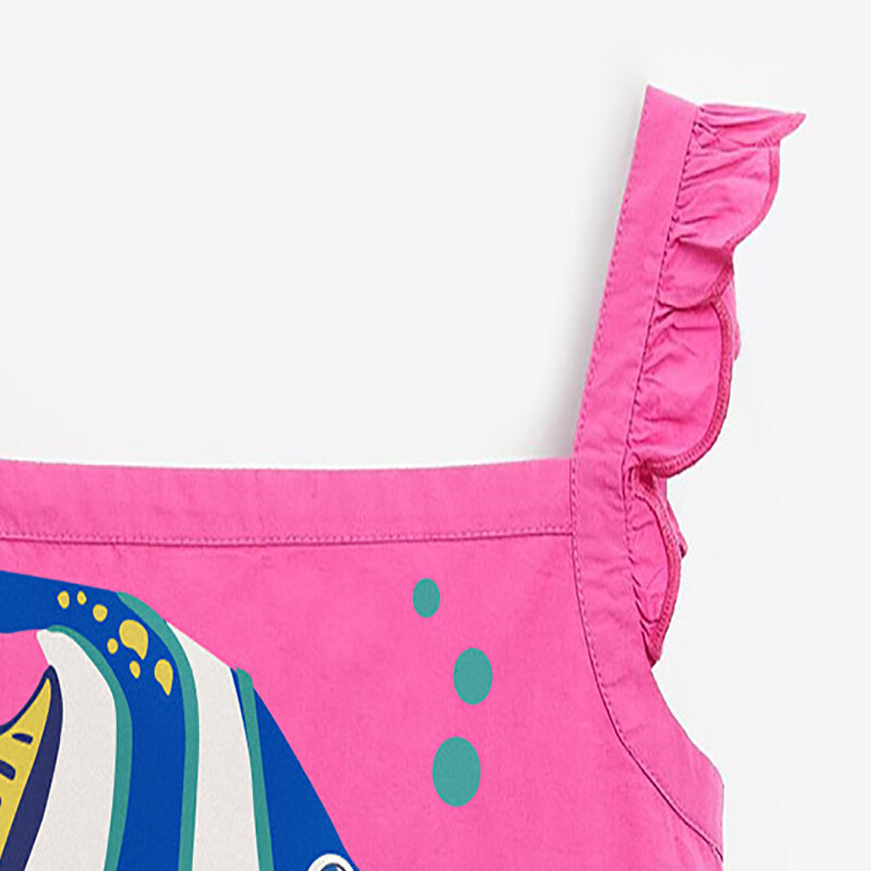 Little maven Прохождащи момичета Рокли без ръкави Животни Плажни флорални рокли за момичета с принт на крава риба Детски парти рокли за детски дрехи