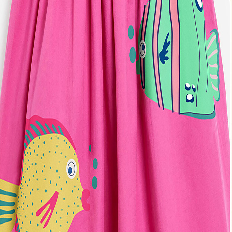 Little maven Прохождащи момичета Рокли без ръкави Животни Плажни флорални рокли за момичета с принт на крава риба Детски парти рокли за детски дрехи