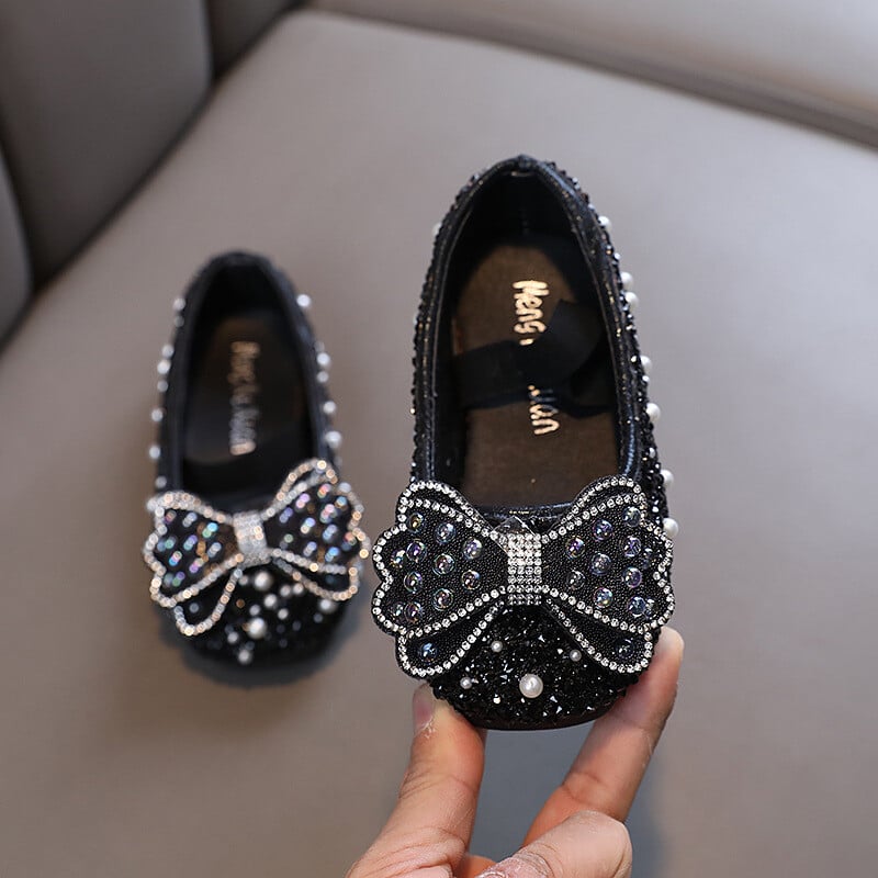 Tüdrukute nahast kingad Mood Liblikad Litrid Pearl Little Girl Kingad Pehmed Mugavad Lamedad Peotantsud Laste Printsessikingad H806