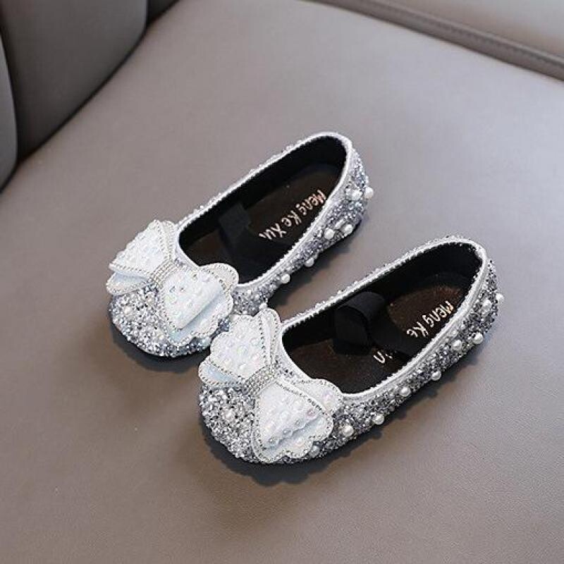 Tüdrukute nahast kingad Mood Liblikad Litrid Pearl Little Girl Kingad Pehmed Mugavad Lamedad Peotantsud Laste Printsessikingad H806