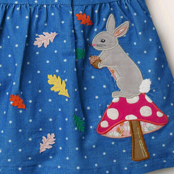 Little maven 2024 Κορίτσια Ρούχα Καλοκαιρινό Φόρεμα Casual Rabbit Blue Vestidos Αμάνικο βαμβακερό μωρό φόρεμα για νήπια 2-7 ετών