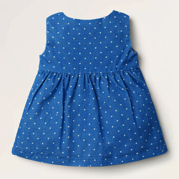 Little maven 2024 Κορίτσια Ρούχα Καλοκαιρινό Φόρεμα Casual Rabbit Blue Vestidos Αμάνικο βαμβακερό μωρό φόρεμα για νήπια 2-7 ετών