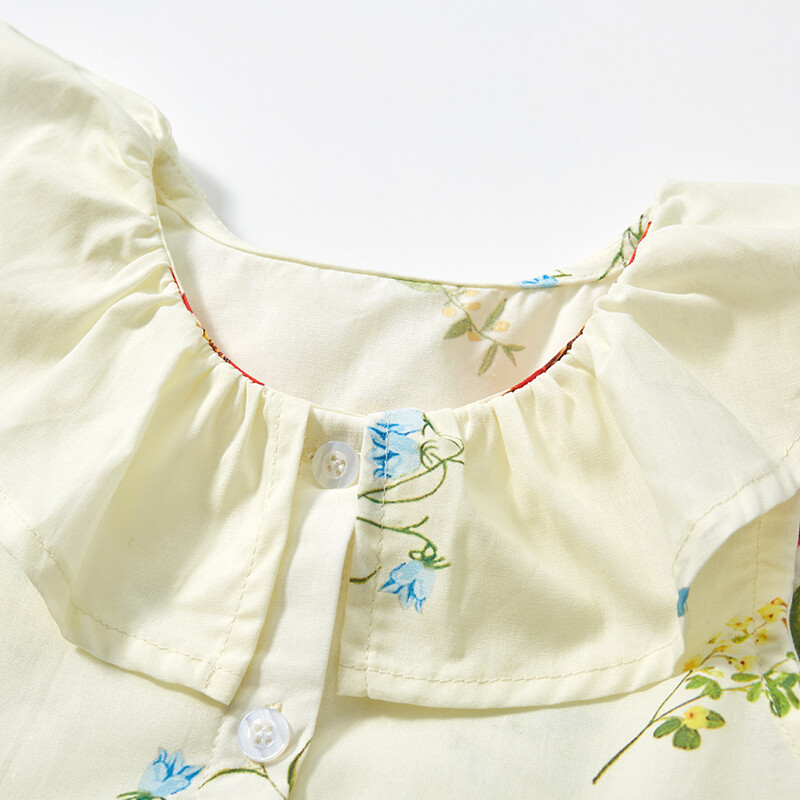 Little Maven 2024 Uued lasteriided suvekleit Tüdrukute riided Multikad Lilled Kleidid Lasteriided Vestidos Puuvillane