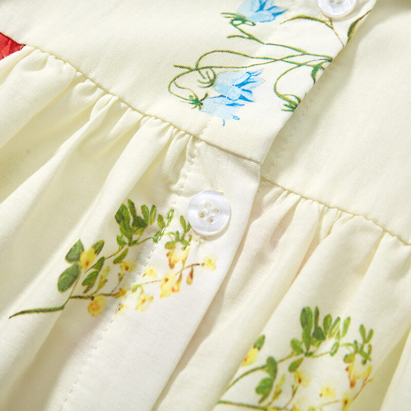 Little Maven 2024 Uued lasteriided suvekleit Tüdrukute riided Multikad Lilled Kleidid Lasteriided Vestidos Puuvillane