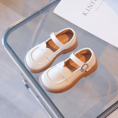 Бебешки обувки от полиуретан за момичета Сватбени партита Ежедневни модни лолита Детски плоски обувки Сладка принцеса Ученически мокасини 23-35 Обувки