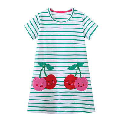 Little maven 2024. aasta suvi, tüdrukud, lapsed, riided, multifilm, tikitud kirsiprintsessi sünnipäevaks tüdrukute kleidid pühade peokleit