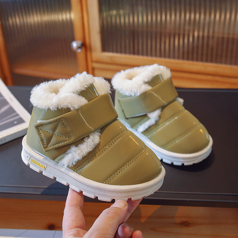 YISHEN laste lumesaapad õues talvel laste kingad tüdrukutele poistele soojad plüüsist konksud ja silmused veekindlad mood puuvillased beebisaapad