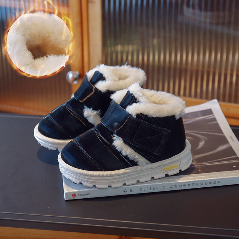 YISHEN laste lumesaapad õues talvel laste kingad tüdrukutele poistele soojad plüüsist konksud ja silmused veekindlad mood puuvillased beebisaapad