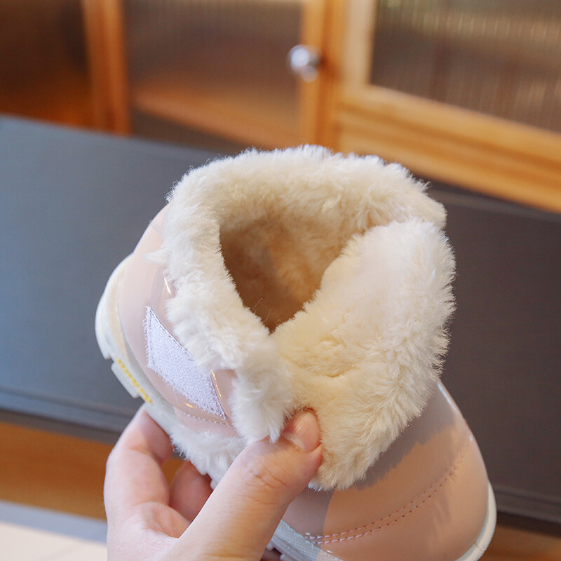 YISHEN laste lumesaapad õues talvel laste kingad tüdrukutele poistele soojad plüüsist konksud ja silmused veekindlad mood puuvillased beebisaapad