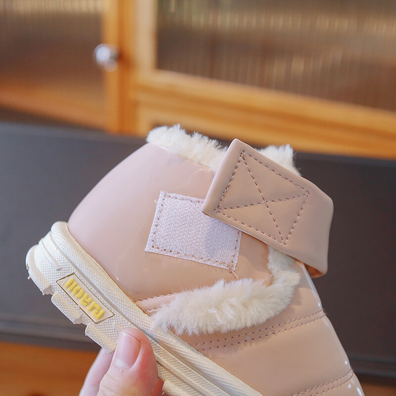 YISHEN laste lumesaapad õues talvel laste kingad tüdrukutele poistele soojad plüüsist konksud ja silmused veekindlad mood puuvillased beebisaapad