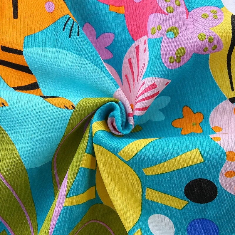 Little Maven 2024 de vară pentru fetițe din bumbac rochie tricotată rochie noutate îmbrăcăminte pentru copii fete din desene animate rochii cu imprimeu