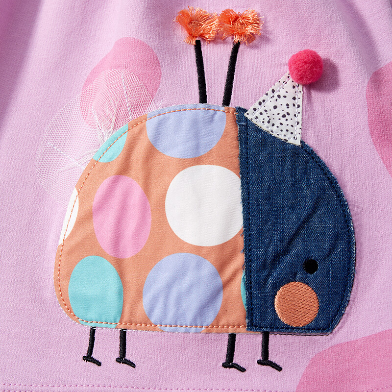 Little maven Uus suvetüdrukutele beebidele laste kleit Puuvillane täpitrükk Lasteriided Seelik Lühikeste varrukatega Tüdrukutele Printsess Kleit Vestidos