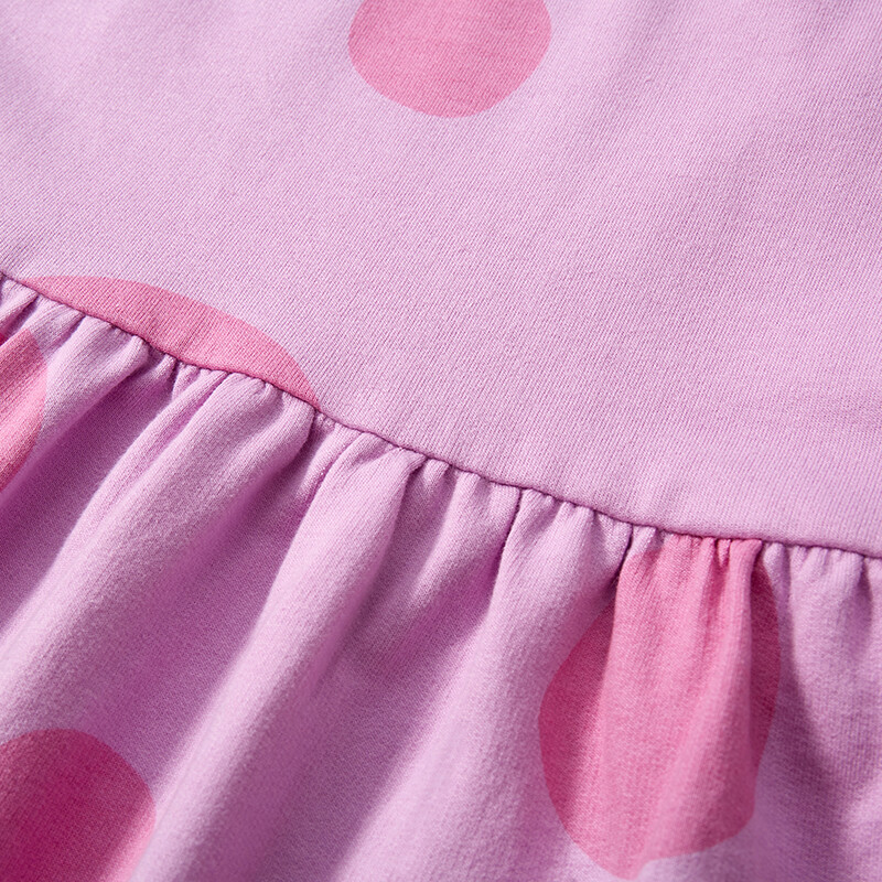 Little maven Uus suvetüdrukutele beebidele laste kleit Puuvillane täpitrükk Lasteriided Seelik Lühikeste varrukatega Tüdrukutele Printsess Kleit Vestidos