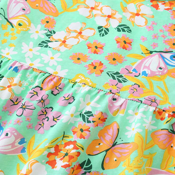 Little maven Summer Butterfly Print Πλεκτά βαμβακερά φορέματα για κορίτσια Χαριτωμένα παιδικά ρούχα γιορτινά Βρεφικά κορίτσια Princess Sundress Vestidos