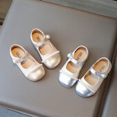 Tüdrukute lakknahast Mary Janesi pärlitega kingad armsad pärlitega vabaajajalatsid õpilastele Pehme põhjaga platvormkingad Tüdrukutele H08018