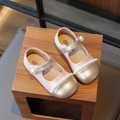 Tüdrukute lakknahast Mary Janesi pärlitega kingad armsad pärlitega vabaajajalatsid õpilastele Pehme põhjaga platvormkingad Tüdrukutele H08018