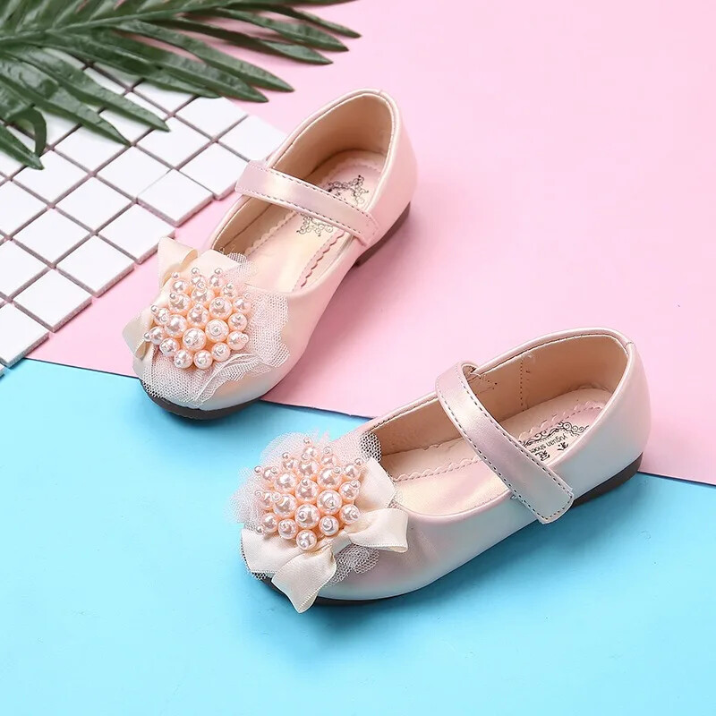 Tüdrukute nahast kingad peole pulmadeks Lastele Rhinestone'i kingad Laste printsessi magusad kingad 2024 kevad-sügis brändiklassika 26-38