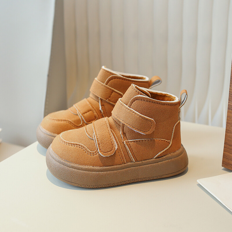 Dječaci Čizme za snijeg Dječje visoke ravne tenisice za djevojčice Ležerne zimske baršunaste pamučne cipele za hodanje, ležerne kombinacije, dijete