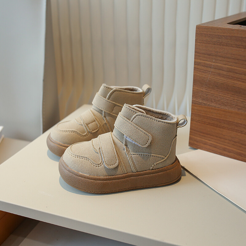 Dječaci Čizme za snijeg Dječje visoke ravne tenisice za djevojčice Ležerne zimske baršunaste pamučne cipele za hodanje, ležerne kombinacije, dijete