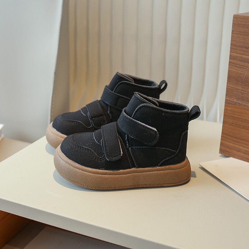 Dječaci Čizme za snijeg Dječje visoke ravne tenisice za djevojčice Ležerne zimske baršunaste pamučne cipele za hodanje, ležerne kombinacije, dijete