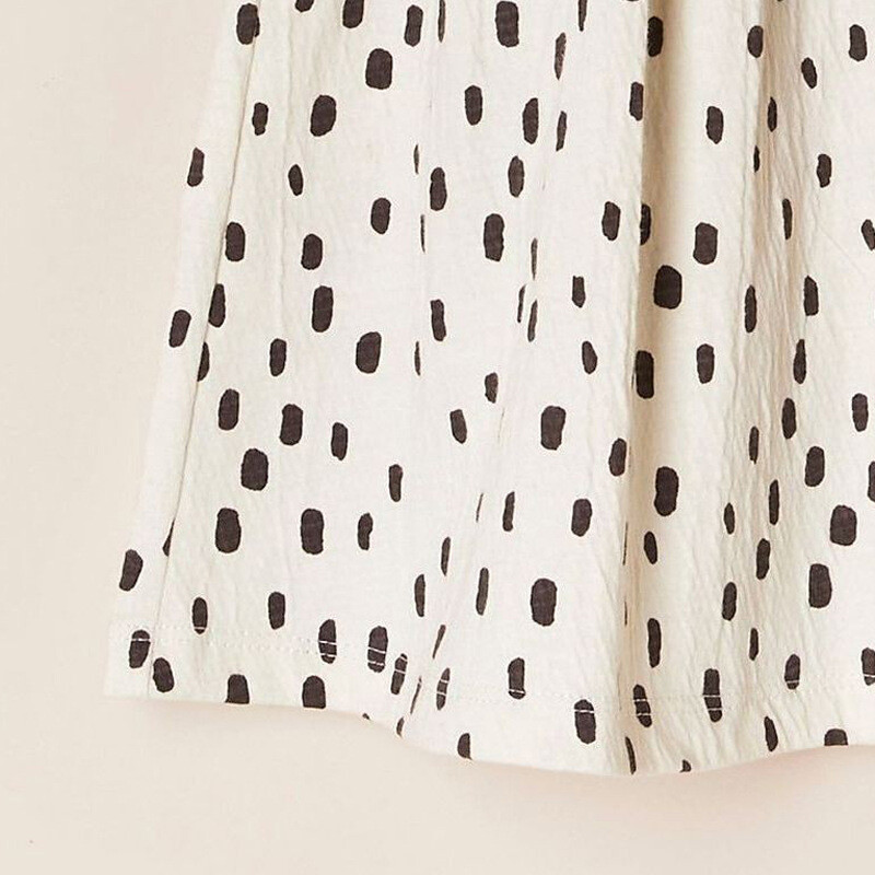 Little Maven 2024 Uus moodne suvekleit Puuvillane Armas vabaaja täpiline riided Laste Vestidos, ilus lastele vanuses 2-7 aastat