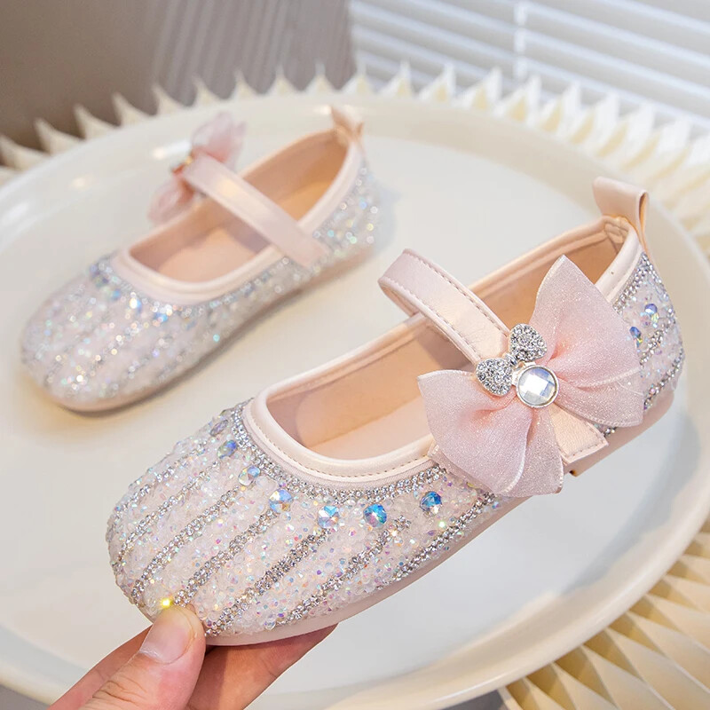 Armsad laste nahast kingad Kikilips Elegantne Tüdrukute Printsessikingad Kevad-Sügised Lapsed Chic Peo Pulmakingad Mood Rhinestone