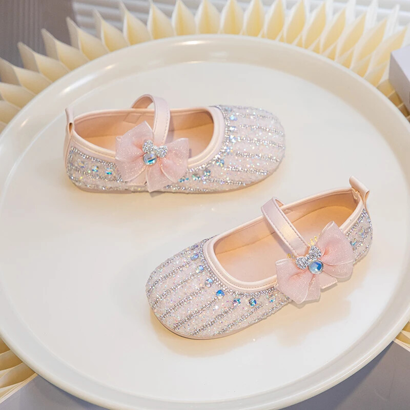 Armsad laste nahast kingad Kikilips Elegantne Tüdrukute Printsessikingad Kevad-Sügised Lapsed Chic Peo Pulmakingad Mood Rhinestone