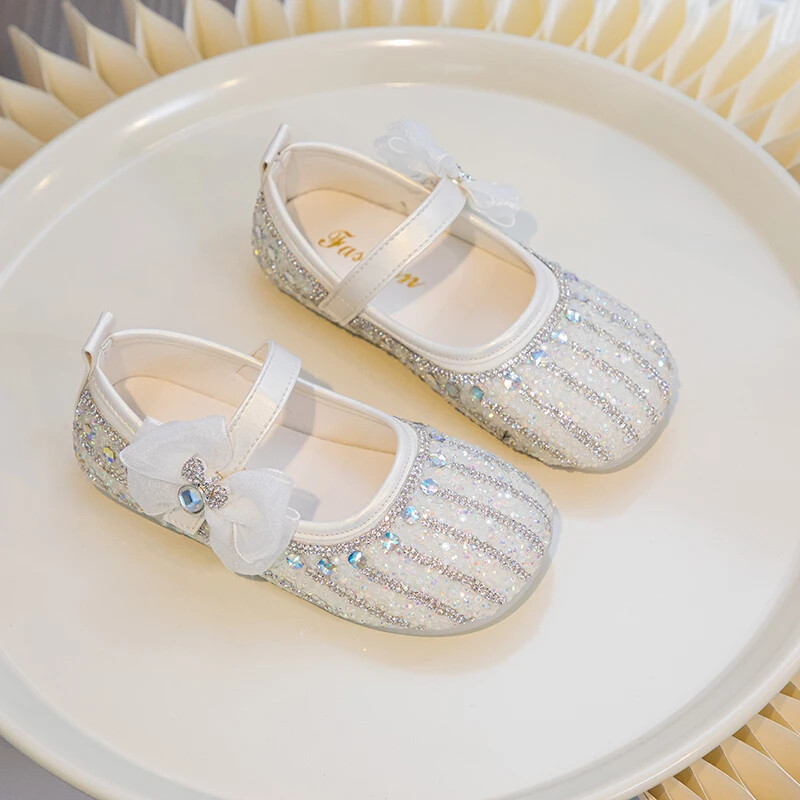 Armsad laste nahast kingad Kikilips Elegantne Tüdrukute Printsessikingad Kevad-Sügised Lapsed Chic Peo Pulmakingad Mood Rhinestone