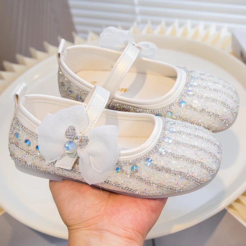 Armsad laste nahast kingad Kikilips Elegantne Tüdrukute Printsessikingad Kevad-Sügised Lapsed Chic Peo Pulmakingad Mood Rhinestone