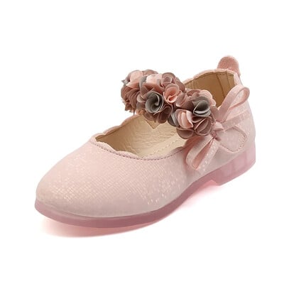 Bērni Mary Janes Eleganti Ziedi Mīkstas Meiteņu Ādas Kurpes Bēšs Rozā Klasisks Sekli Toddler Bērniem Princešu Kurpes Bow H01302