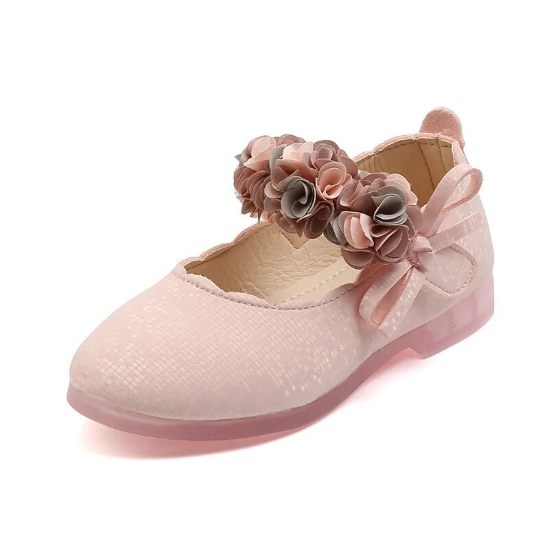 Bērni Mary Janes Eleganti Ziedi Mīkstas Meiteņu Ādas Kurpes Bēšs Rozā Klasisks Sekli Toddler Bērniem Princešu Kurpes Bow H01302