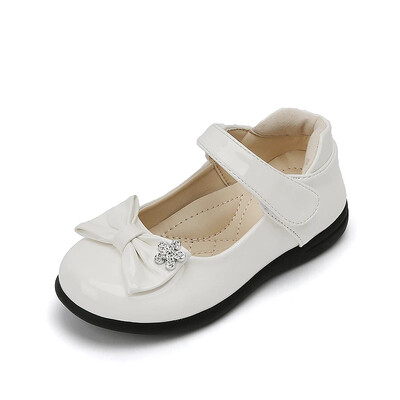 Tüdrukute nahast kingad lastele Pulmakleit Printsess Koolikingad Lastele Klassikalised mustvalged Tudengisandaalid Korea mood Uus