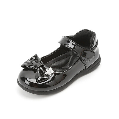 Tüdrukute nahast kingad lastele Pulmakleit Printsess Koolikingad Lastele Klassikalised mustvalged Tudengisandaalid Korea mood Uus