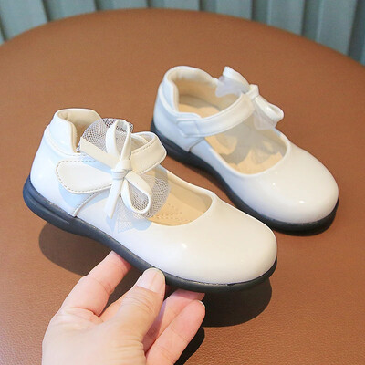 Tüdrukute nahast kingad lastele Pulmakleit Printsess Koolikingad Lastele Klassikalised mustvalged Tudengisandaalid Korea mood Uus