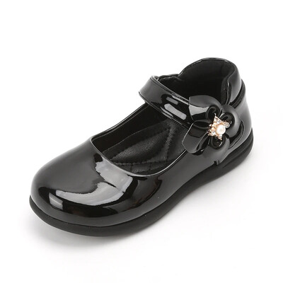 Tüdrukute nahast kingad lastele Pulmakleit Printsess Koolikingad Lastele Klassikalised mustvalged Tudengisandaalid Korea mood Uus