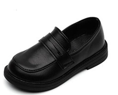 2024 Spring Kids Old Fashion Δερμάτινα παπούτσια PU με μαλακό κάτω μέρος, άνετα παπούτσια για κορίτσια και αγόρια, νούμερο 23-34, Coffee & Black