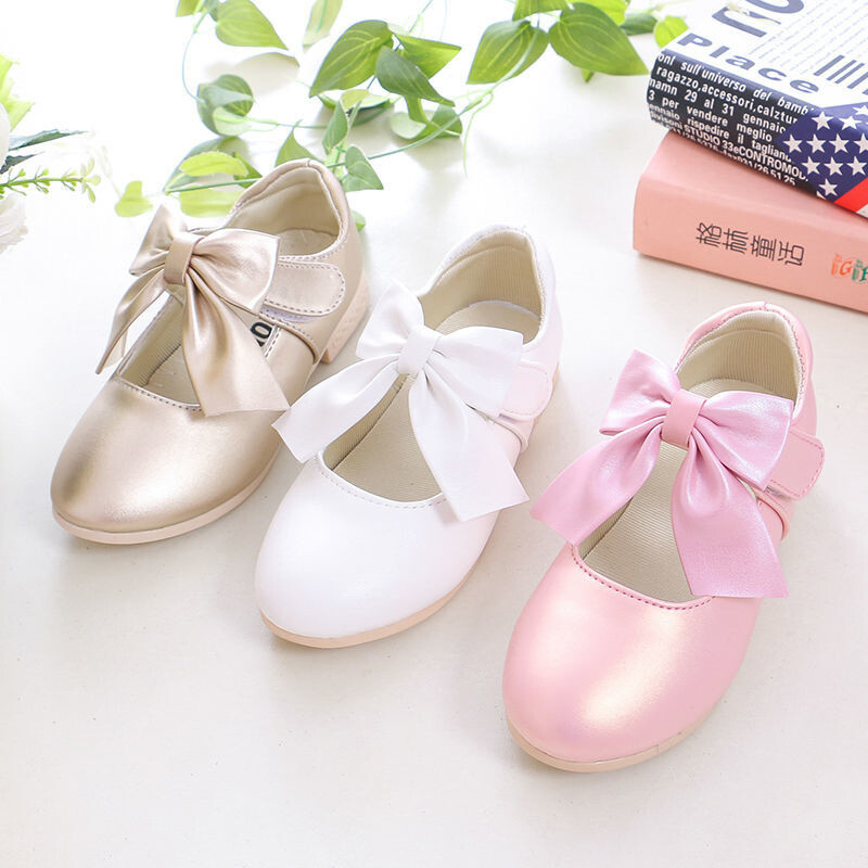 Tüdrukute lapsed Lapsed Roosad valged nahast kingad Lilletüdrukutele Pulma Ladina tantsu printsessi kingad Uued 2021 8 10 12 aastat vanad