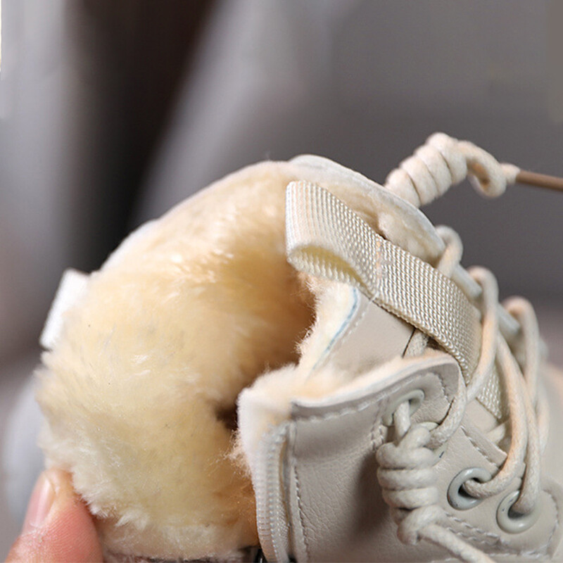 2024. Dječje čizme Jesen Zima Jednobojne cipele Kožne čizme za dječake Modne kratke čizme za snijeg Cipele za malu djecu