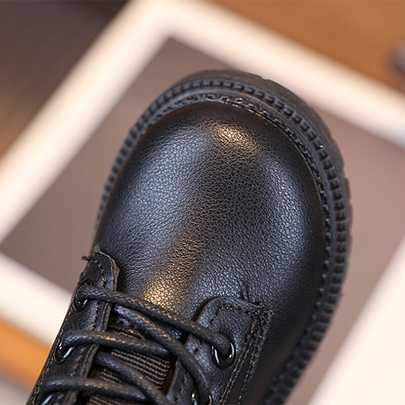 2024. Dječje čizme Jesen Zima Jednobojne cipele Kožne čizme za dječake Modne kratke čizme za snijeg Cipele za malu djecu