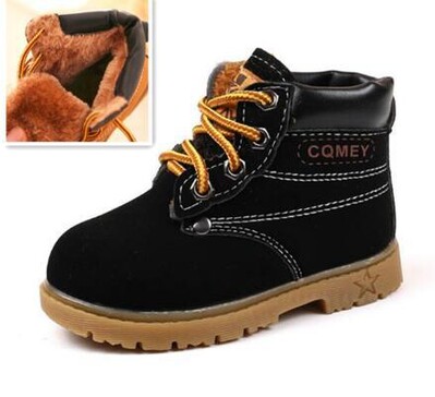 Primăvară Toamnă Copii Botine Iarnă Fete Cizme Băieți Pluș Zăpadă Cizme Motociclete Cizme Roma cu șireturi Pantofi copii
