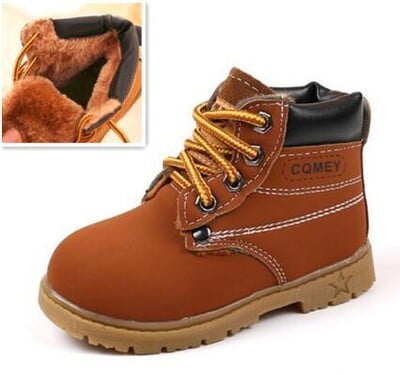 Primăvară Toamnă Copii Botine Iarnă Fete Cizme Băieți Pluș Zăpadă Cizme Motociclete Cizme Roma cu șireturi Pantofi copii