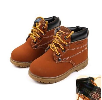 Primăvară Toamnă Copii Botine Iarnă Fete Cizme Băieți Pluș Zăpadă Cizme Motociclete Cizme Roma cu șireturi Pantofi copii